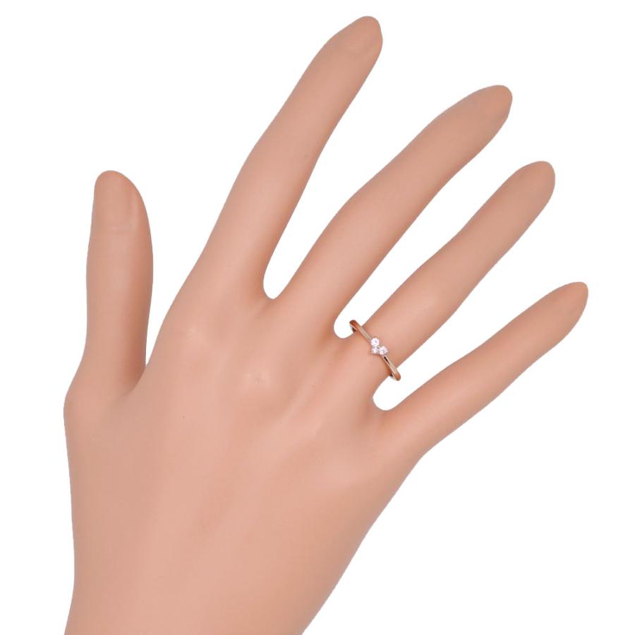 ete（エテ） ハート リング・指輪 K18PG 7号 約1.7g レディース