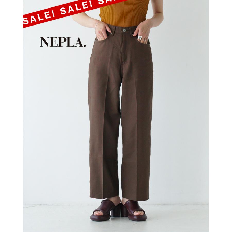 NEPLA. ネプラ ワイドパンツ ブラウン レディース ボトムス フル