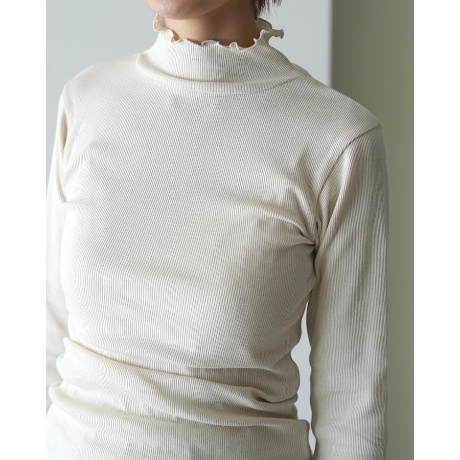 tumugu（ツムグ） コットンノヴァテレコ ハイネック 長袖 レディース