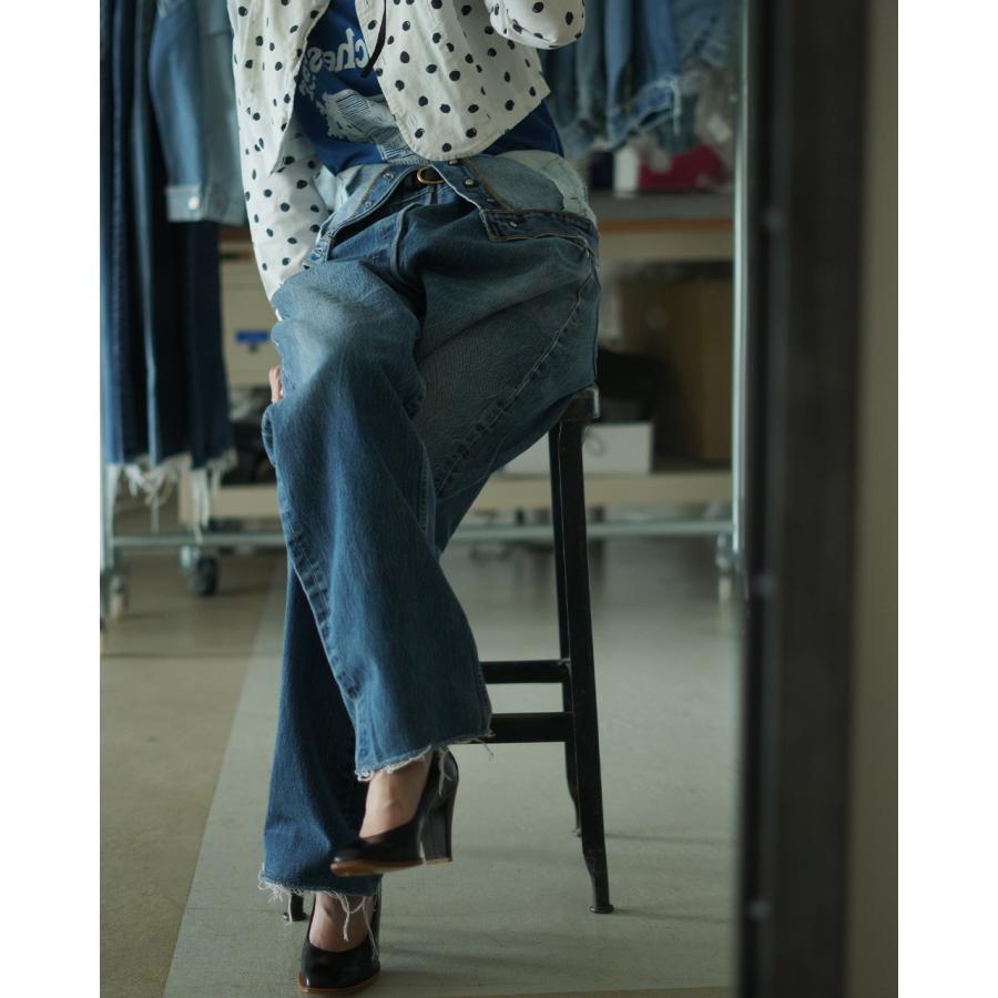 キイト QUIITO ダブルウエスト デニムパンツ W WAIST DENIM PT カット