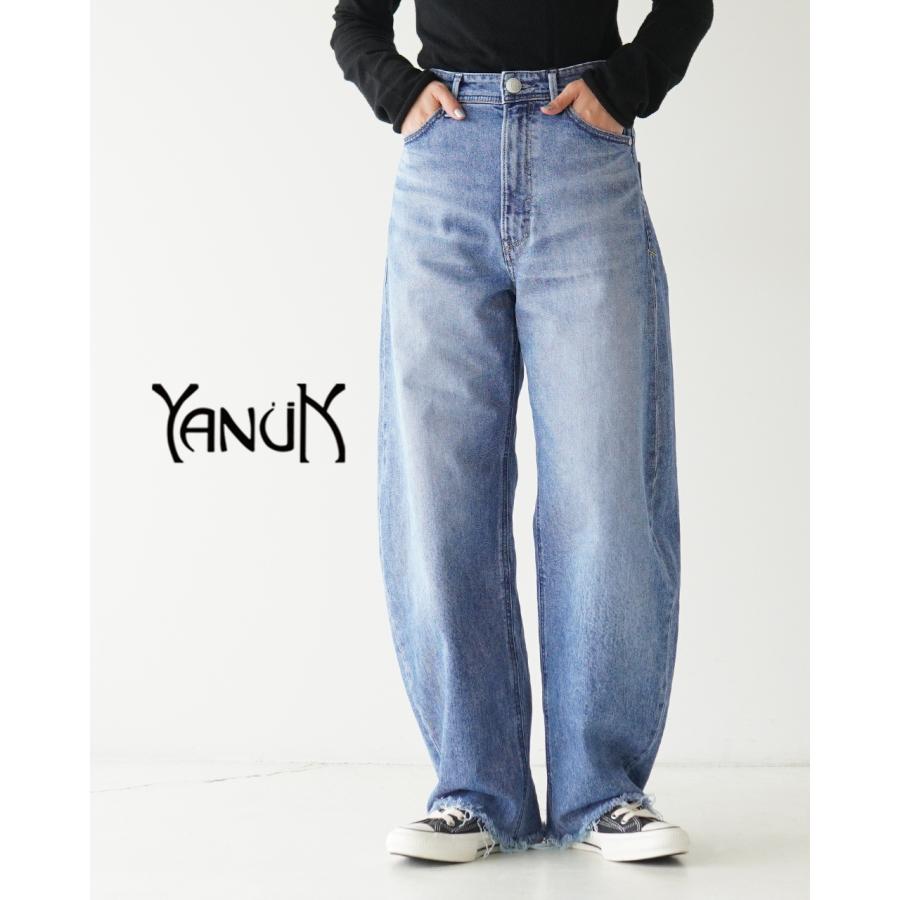 ヤヌーク YANUK デニムパンツ ローラ カーブ テーパード レディース