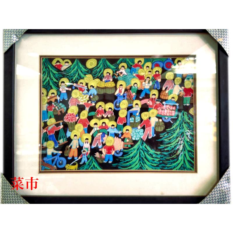 中国風 インテリア農民画 小 中華額絵 ポップアート : 中国貿易公司ctc