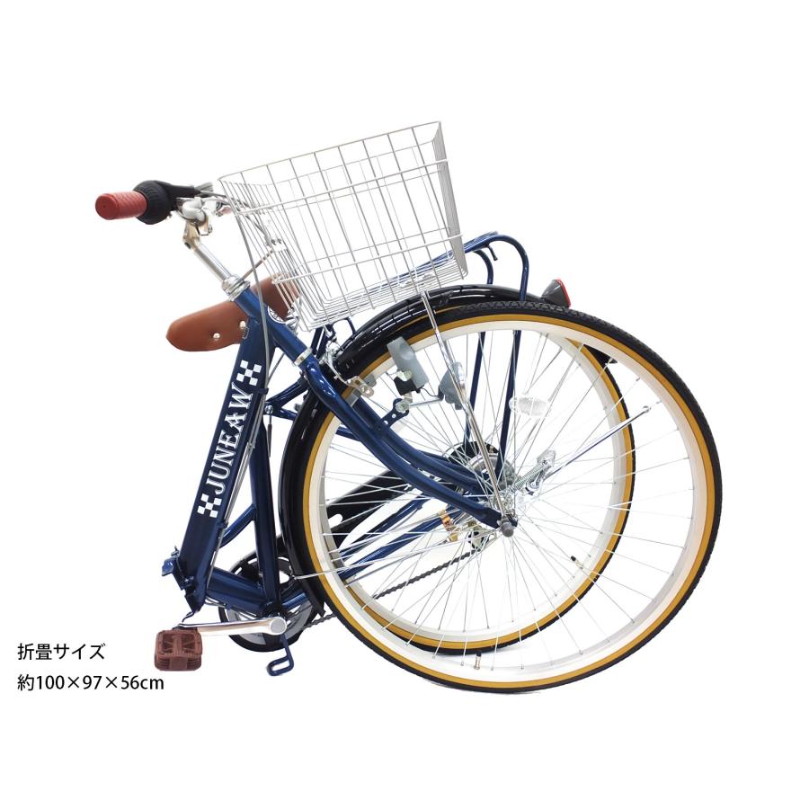 TOP 27インチ 折りたたみ自転車 シティサイクル ジュノープレミア