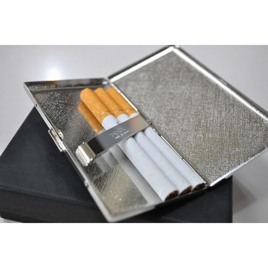 PEARL 超薄型 メタルシガレットケース シルバー リリースリム 85mm