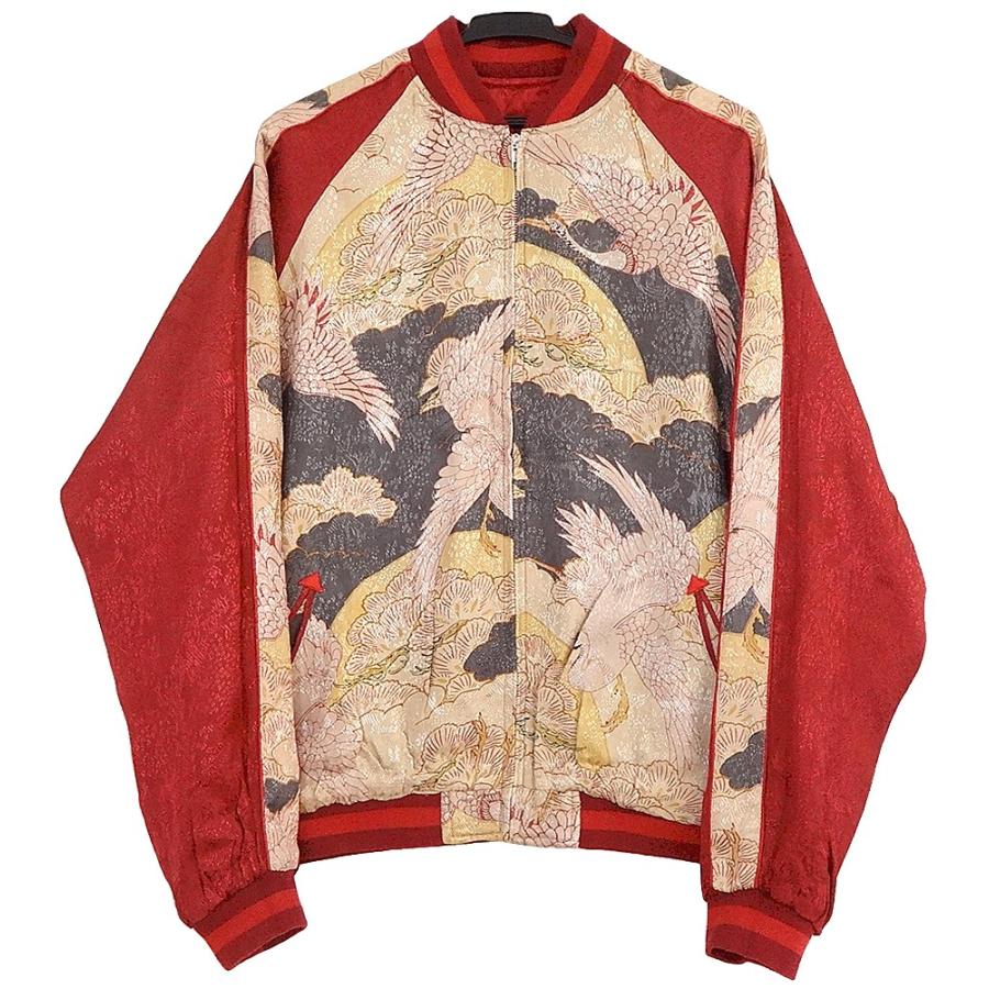 花旅楽団 髑髏侍舞妓柄 スカジャン M、Lサイズ : アメリカのカジュアル