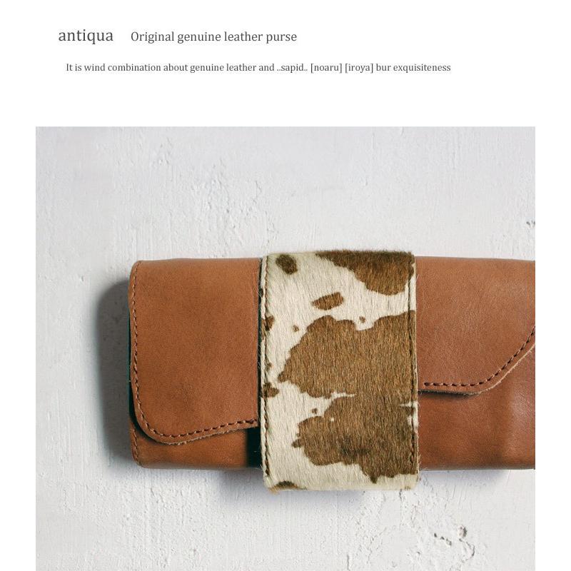 antiqua（アンティカ） ハラコ本革財布 財布 本革 日本製 長財布