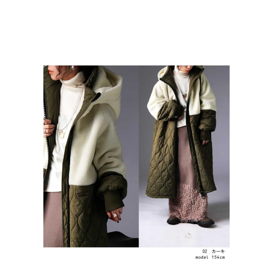 antiqua（アンティカ） ビッグファスナー ロングコート レディース