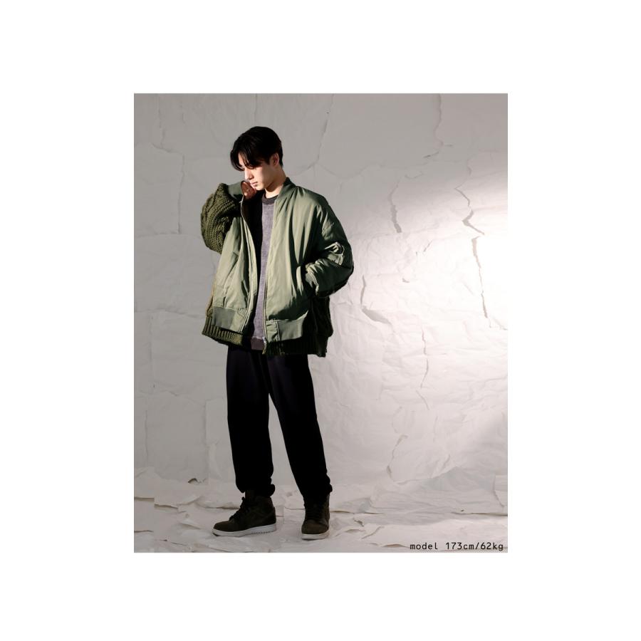 antiqua（アンティカ） ニットドッキング MA-1 メンズ アウター 送料