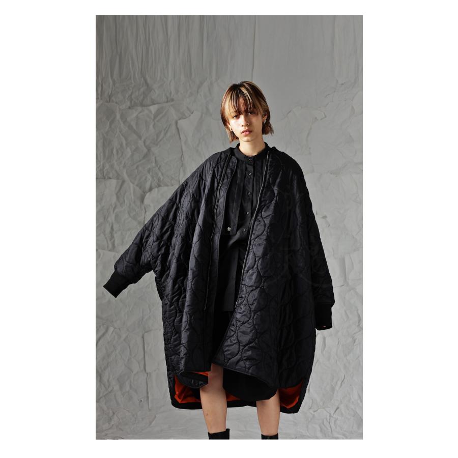 antiqua（アンティカ） キルティング MA-1ポンチョ レディース