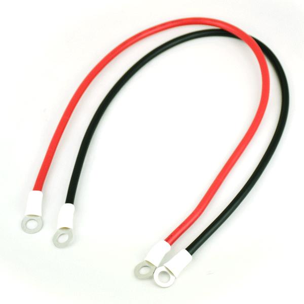 両端圧着端子付き電気接続用ケーブル 50cm 赤・黒の2本セット KIV 8SQ