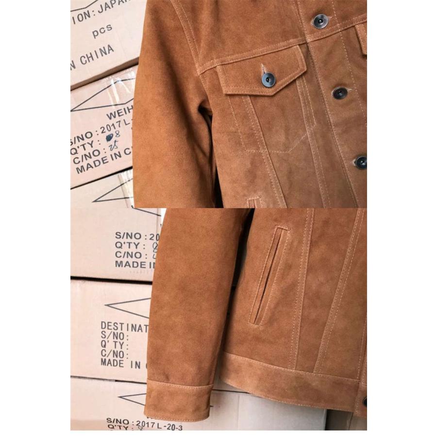 レザージャケット スエード 革ジャン メンズ 牛革 羊革 ジャンバー