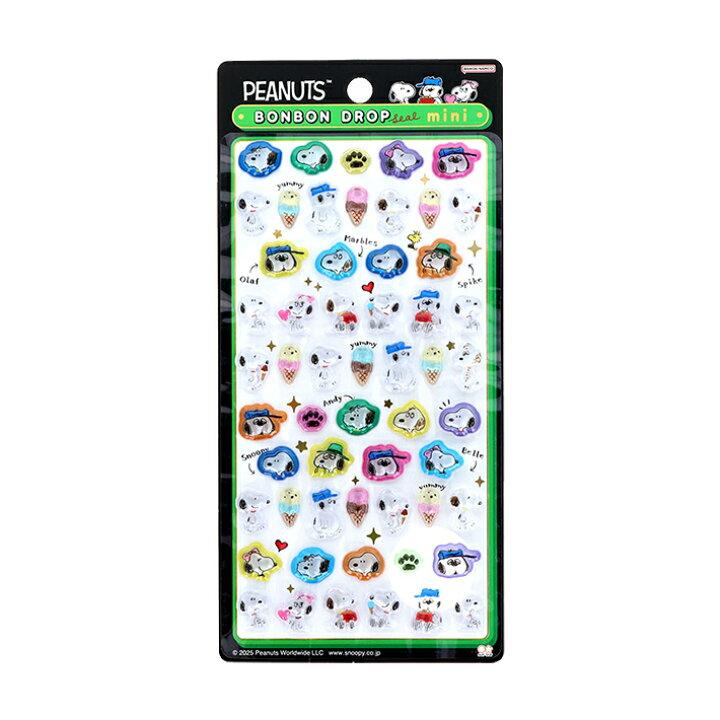 サンスター文具 正規品 ボンボンドロップシールmini スヌーピー