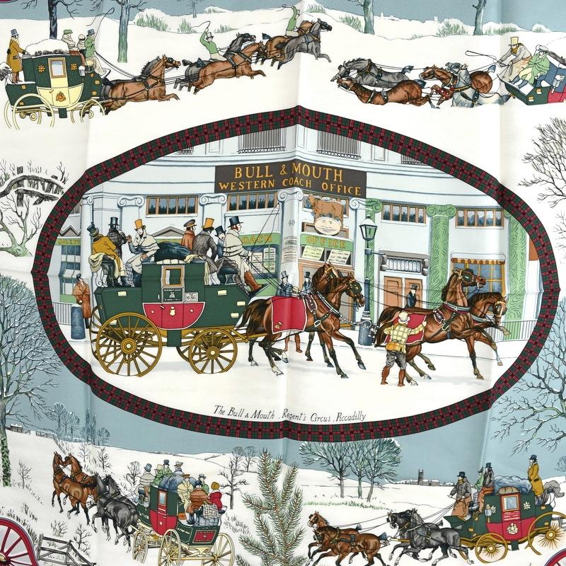 HERMES（エルメス） カレ90 スカーフ 大判 正方形 シルク100% L'HIVER
