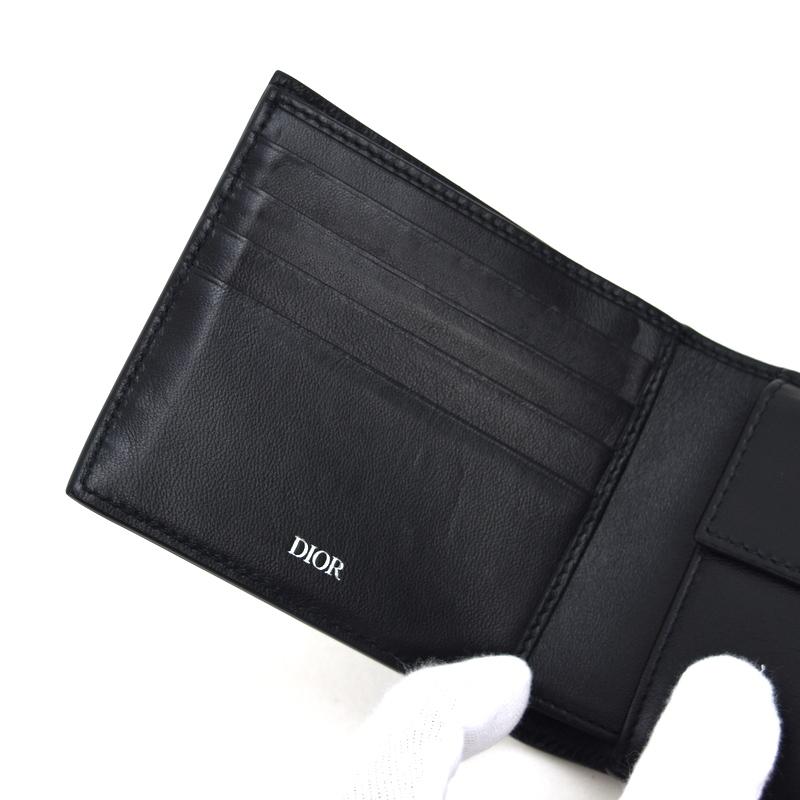 Dior HOMME ディオール 財布 メンズ 二つ折り ディオールオブリーク