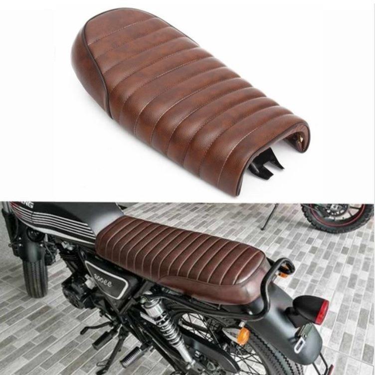 カフェレーサー シングルシート カスタムシート ブラウン トラッカー