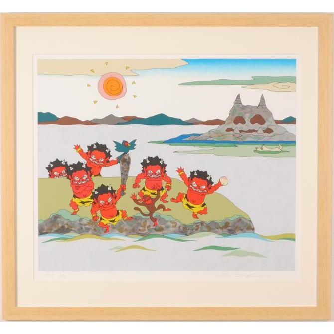 瀧下和之 桃太郎図鬼ヶ島で鬼退治 インテリア 絵画 鬼 犬 キジ 猿