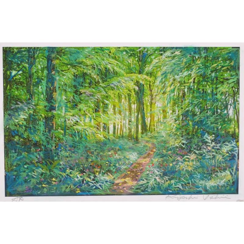 スウェーデン 風景画 絵画 北欧 パステル画 ジークレー 版画 石井清