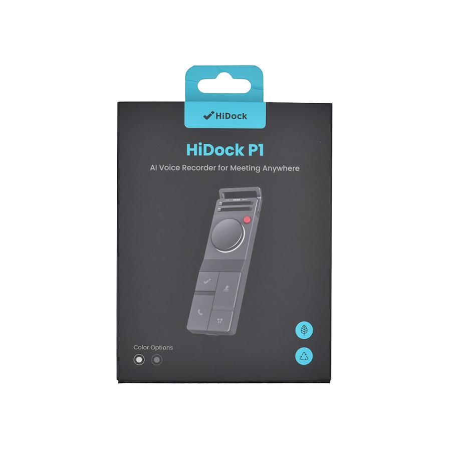 未使用品 HiDock P1 AI ボイスレコーダー 64GB スペースグレイ : AIDE