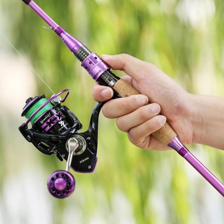 トラベルロッド SUZAKU 朱雀 パープル 4ピース 2.1m 超軽量 スピニング