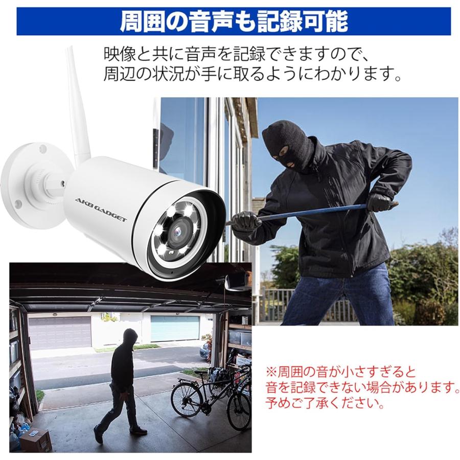 アキバガジェット 防犯カメラ セット 屋外 家庭用 監視カメラ カラー