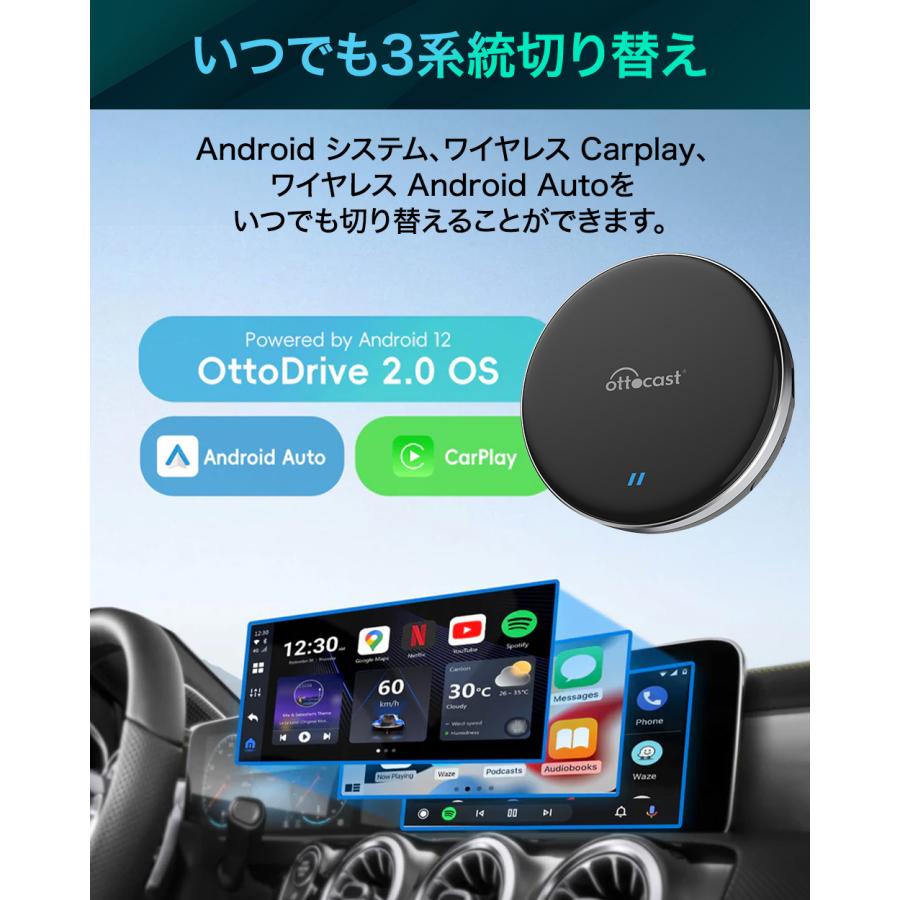 販売実績No.1 正規代理店】オットキャスト P3 Lite OTTOCAST carplay