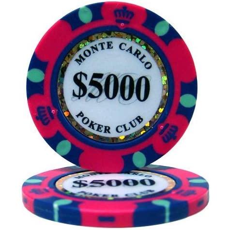 ポーカーチップ モンテカルロ カジノ コイン 25枚セット クレイ