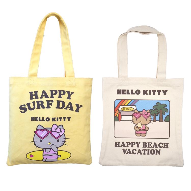 キティ バッグ コラボ 日焼け トートバッグ キャンバス 布 かばん