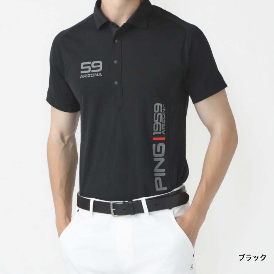 PING（ピン） ゴルフウェア 半袖シャツ 春 夏 22SSポロシャツメッシュ