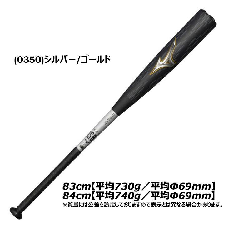 MIZUNO（ミズノ） 野球 一般 軟式用 金属製バット 83cm 平均730g 84cm