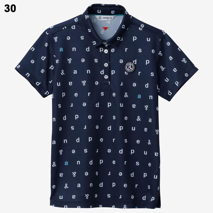 and per se（アンパスィ） 半袖 ポロシャツ レディース ゴルフウェア