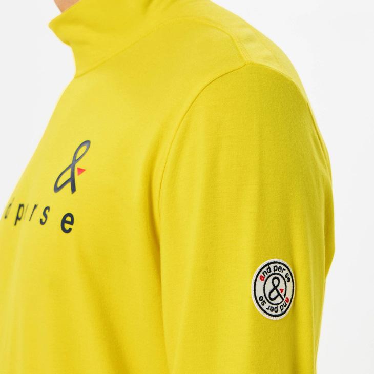 and per se（アンパスィ） 長袖 モックネックシャツ メンズ ゴルフ