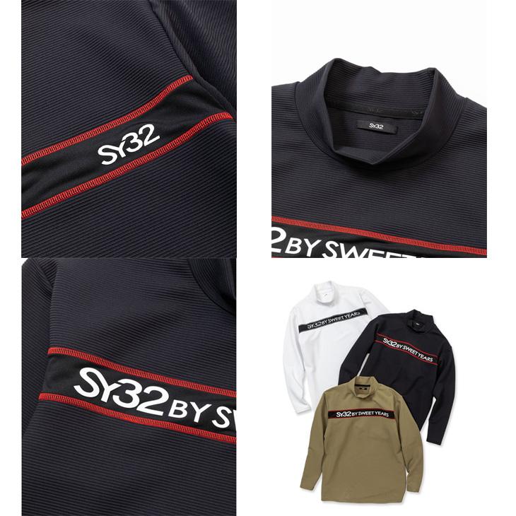 SY32 by SWEET YEARS GOLF メンズ モックネック 長袖シャツ スウィート