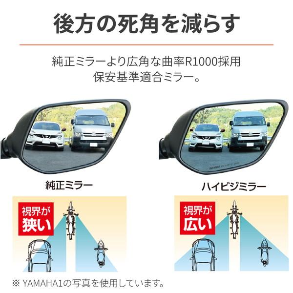 DAYTONA（デイトナ） D29709 ハイビジミラー Ninja ZX-25Rなど