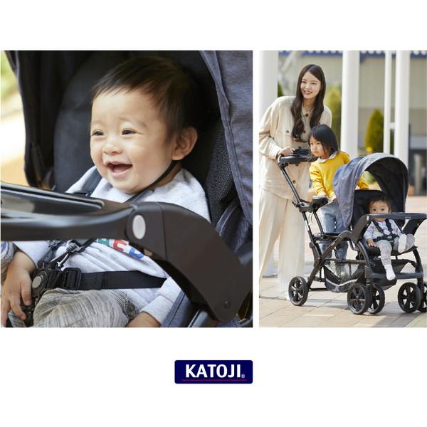 カトージ（KATOJI） 二人乗りベビーカー 二人でゴーDX デニム 新生児