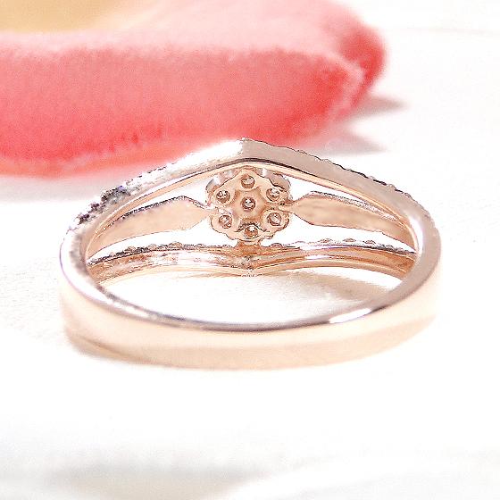 K18 YG PG 0.52ct ダイヤモンド リング人気 上品 ダイヤ ダイア 18金