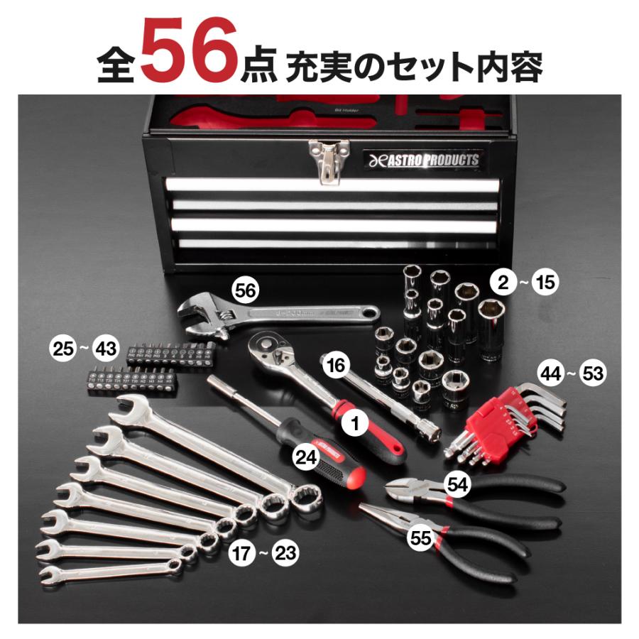 アストロプロダクツ（ASTROPRODUCTS） コンパクトツールセット ミリ 56