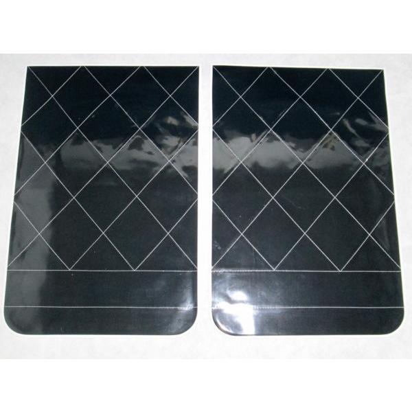 レトロ ミシン泥除け 600×900 レッド（赤） 裏/黒 フチ/白 2枚セット