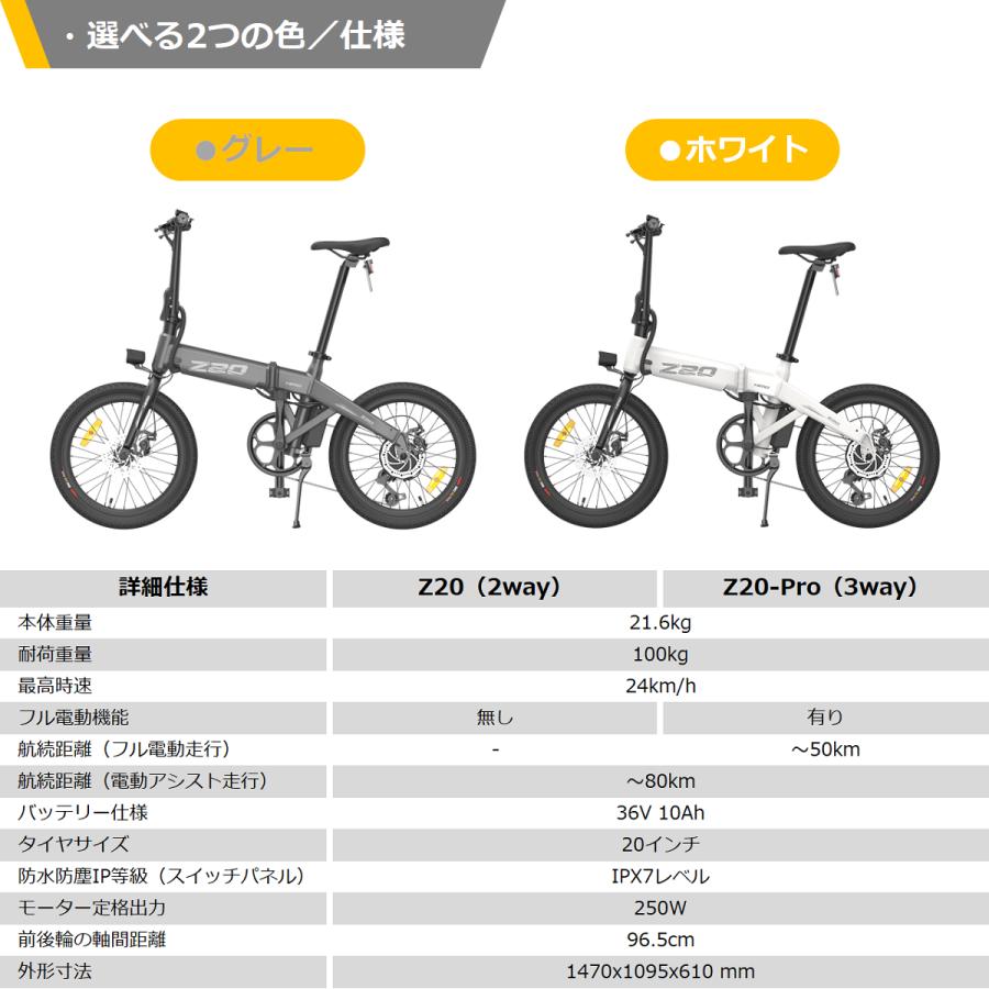 公道走行可能・免許不要】次期型改良版 HIMO Z20 ヒモ 電動アシスト