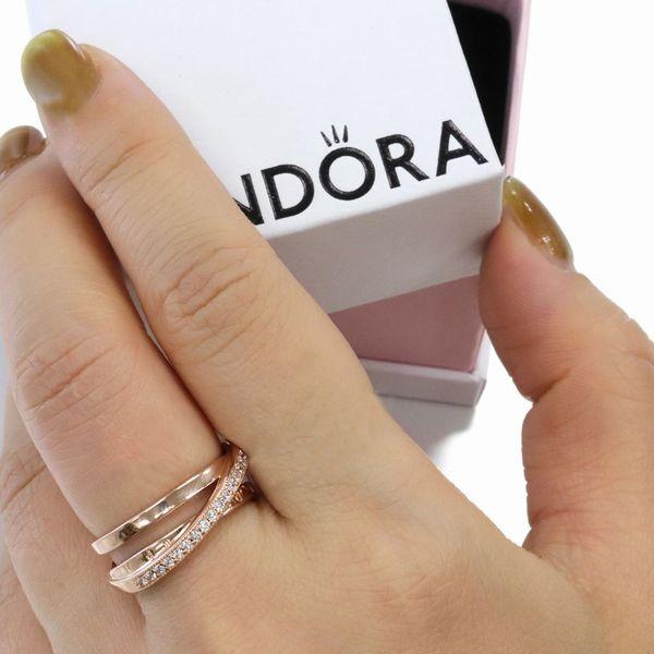 PANDORA（パンドラ） リング 指輪 Crossover Pave Triple Band Ring