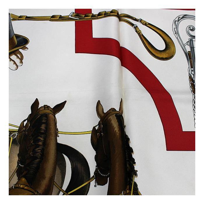 HERMES（エルメス） カレ90 大判スカーフ『ATTELAGES EN ARBALETE 馬車