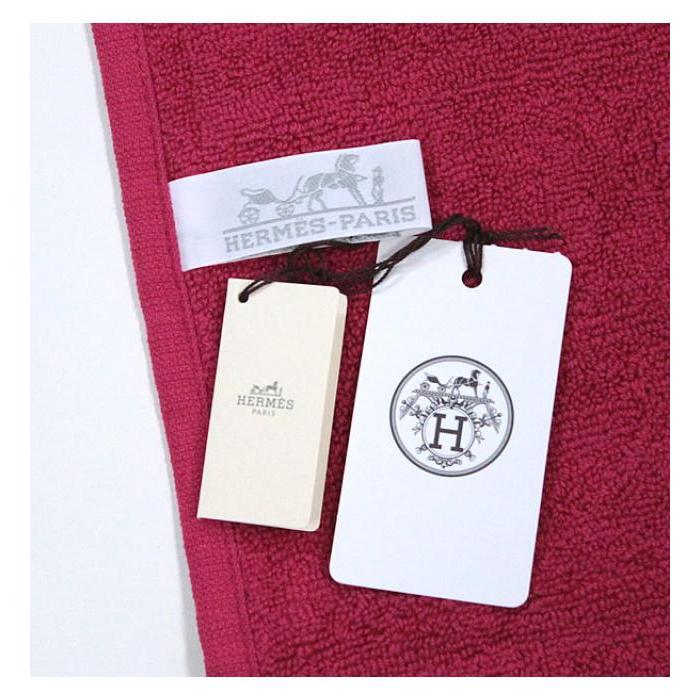 タグ付き HERMES タオルハンカチ ジョーヌ/ローズ 未使用品 タグ付き