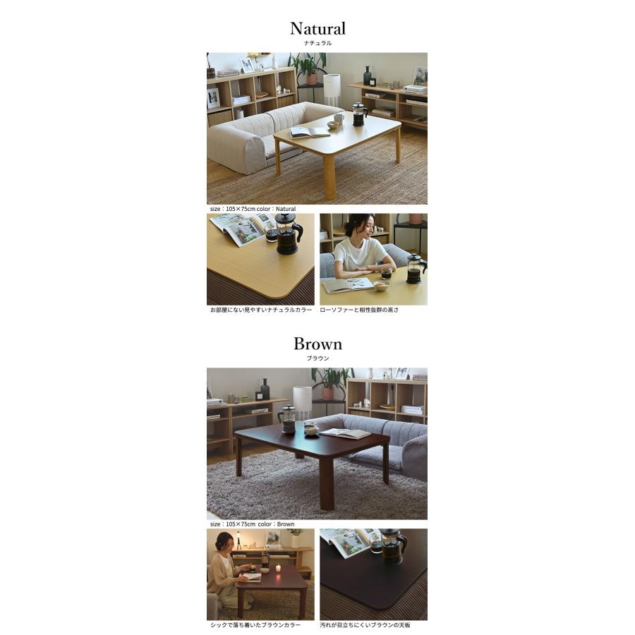 こたつテーブル 正方形 75×75cm フラットヒーターこたつ 折りたたみ