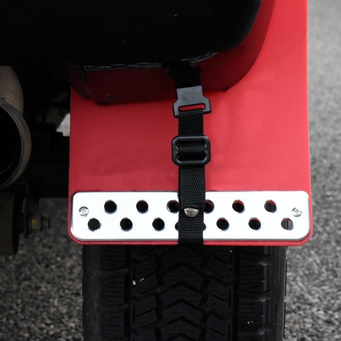 JB23 ジムニー 泥除け オフロード マッドガード 1台分 レッド ロゴ無し
