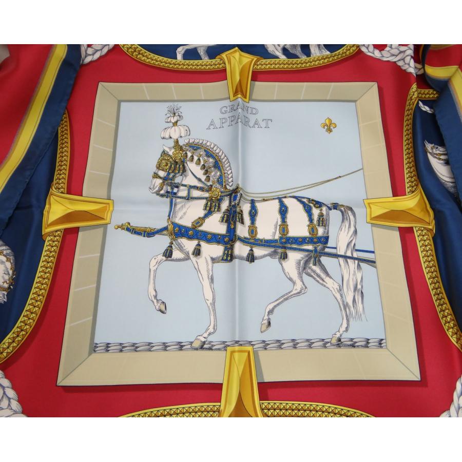 HERMES（エルメス） カレ90 GRAND APPARAT 盛装の馬 シルクスカーフ