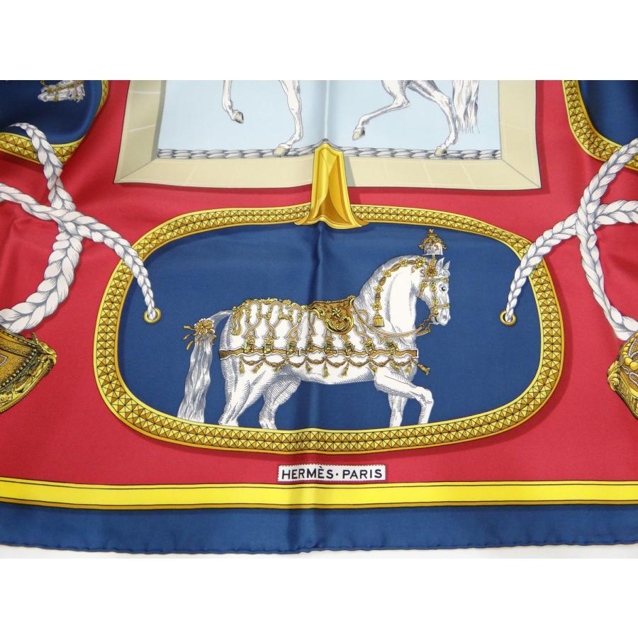 HERMES（エルメス） カレ90 GRAND APPARAT 盛装の馬 シルクスカーフ