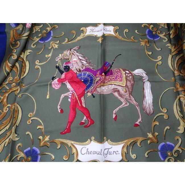 HERMES（エルメス） カレ90 Cheval Jurc 馬柄 大判シルクスカーフ