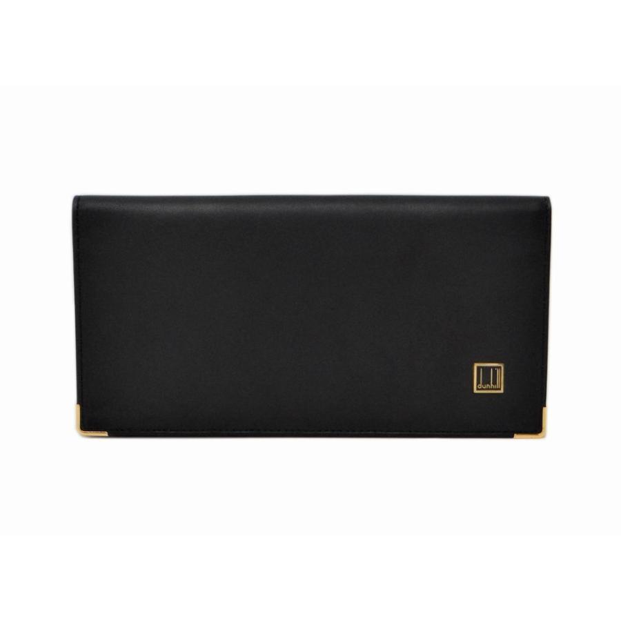 dunhill（ダンヒル） 1380 二つ折り札入れ 長財布 ブラック＜USED