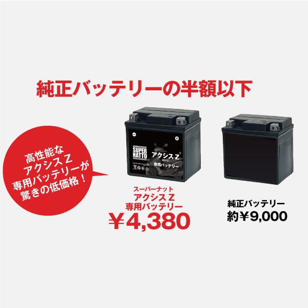 SUPER NATTO（スーパーナット） バイク用バッテリー＋充電器セット