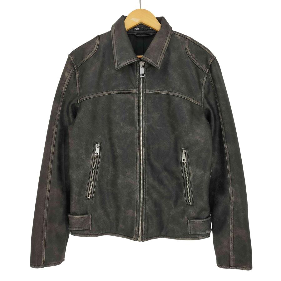 ZARA（ザラ） グラデーション フェイクレザー ジャケット メンズ
