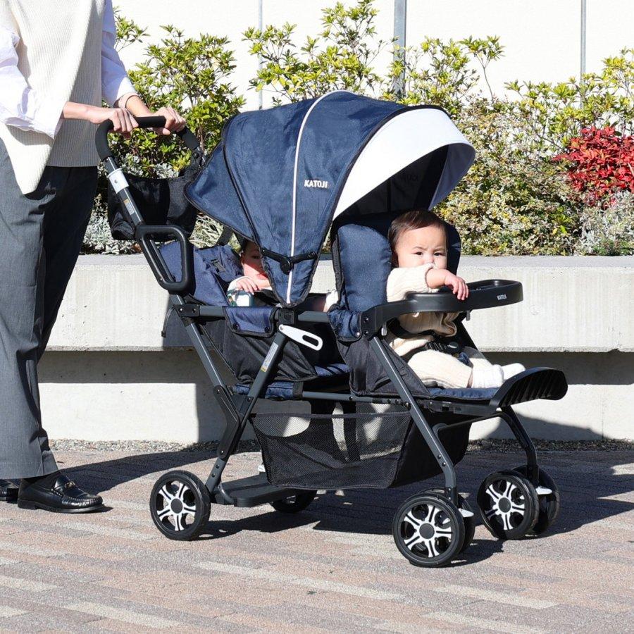 カトージ（KATOJI） ベビーカー ベビーカー 二人でゴー（ネイビー）3点